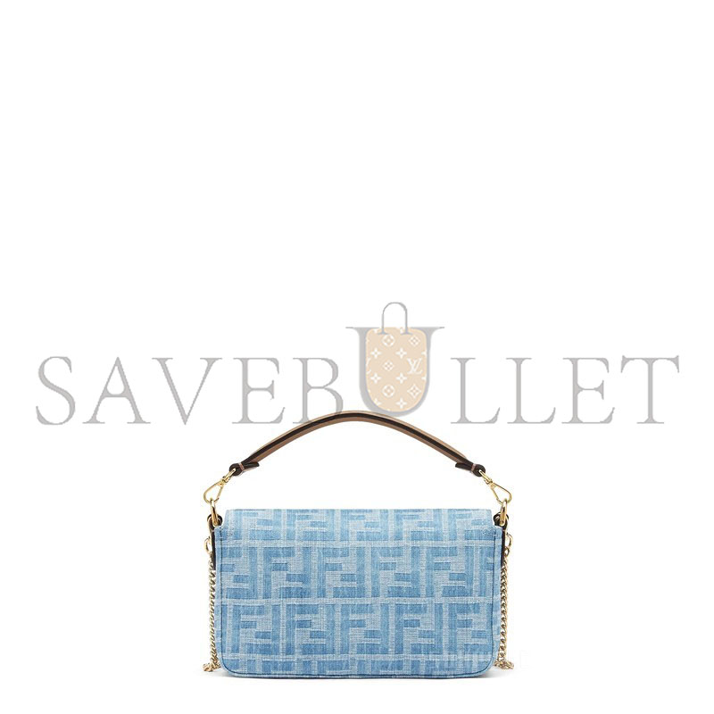 f**di baguette mini bag light blue ff De*1m handbag 8bs017as3ff1plm (19.5*11*5cm)